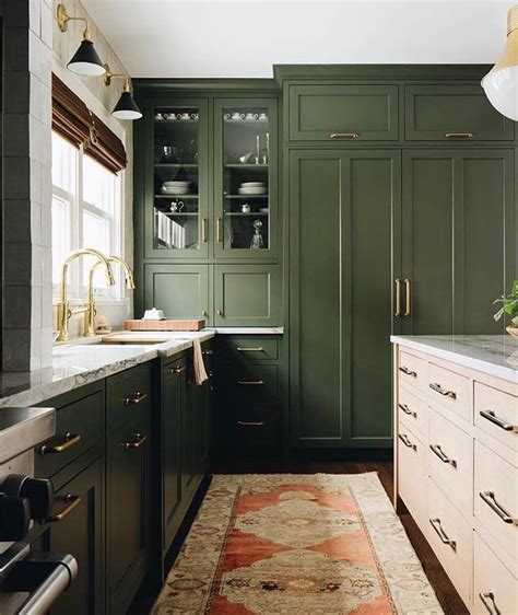 This Olive Green And Brass Kitchen Has Us Swooning Jeanstofferdesign