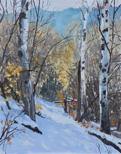 Daily Paintworks Original Fine Art Carol Granger Painting Snow