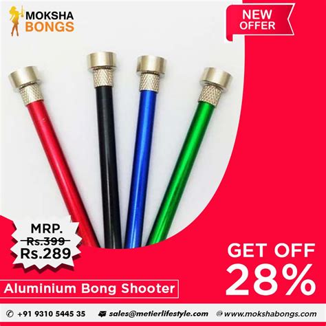 Aluminum Bong Shooter 10 Cm Set Of 4pcs Moksha Bong Bongs