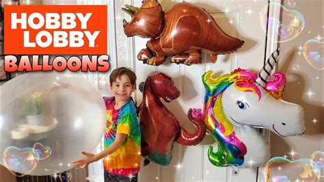 Hobby Lobby Balloon Shopping Inflating Our New Balloons Review Youtube