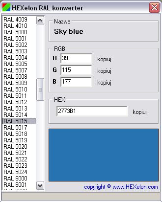 Color Converter For Ral Rgb Hex Codes Information