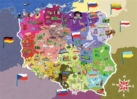 Mapa Ilustrado De Polonia Polonia Europa Mapas Del Mundo