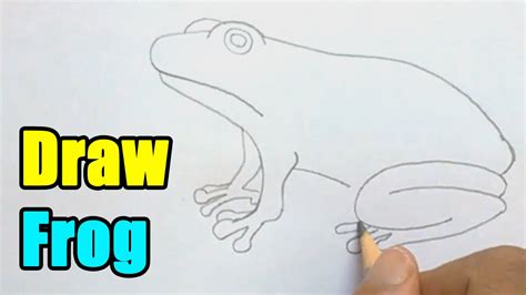 How To Draw A Frog Very Easy Youtube