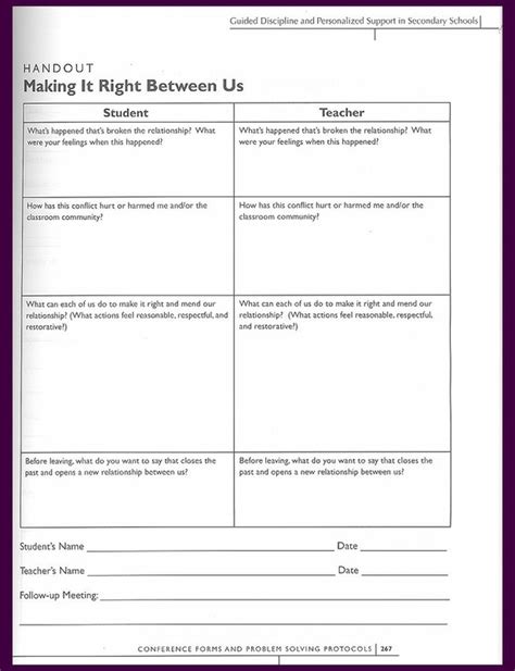 Worksheets Building Relationships In Secondary Classrooms A Resource