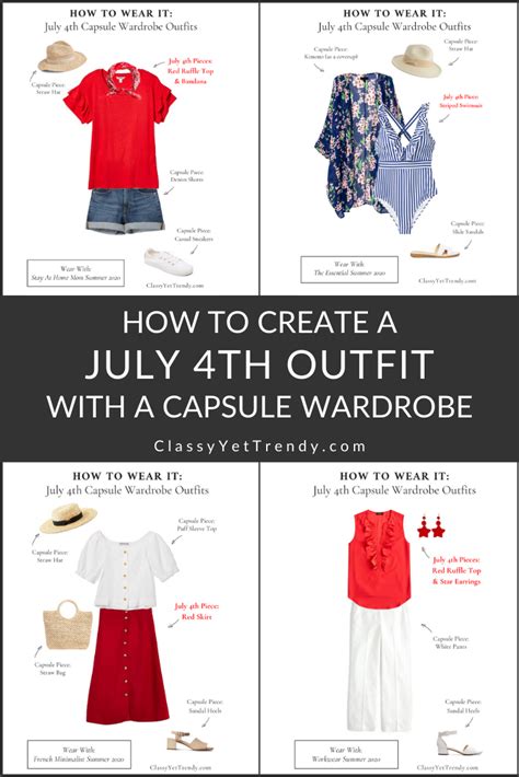 How To Create A July 4th Outfit Using A Capsule Wardrobe 4 Outfits Classy Yet Trendy