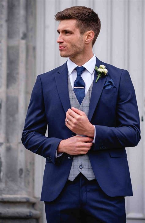 Wedding Navy Blue 3 Piece Suit Change Comin