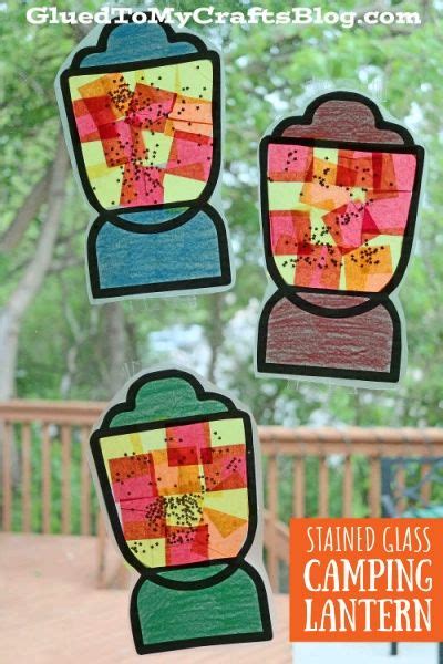 Stained Glass Camping Lantern Camping Crafts For Kids Camping Theme