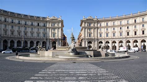 Piazza Della Repubblica A Famous Square In Rome