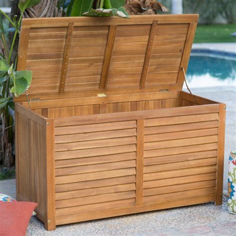 Coral Coast Atwood 90 Gallon Outdoor Wood Storage Deck Box Hayneedle