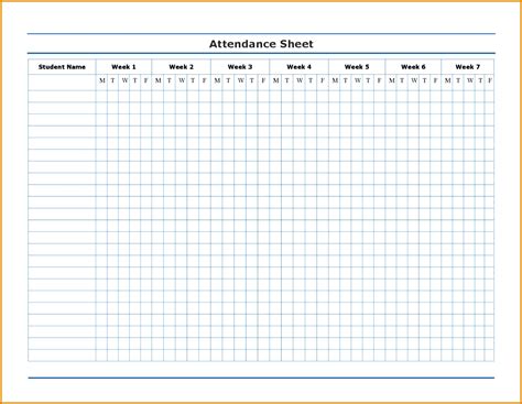 4 Monthly Attendance Sheet Template Fabtemplatez