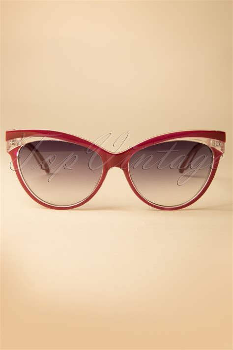 Judy Classic 50s Sunglasses In Burgundy
