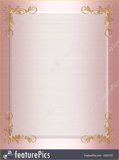Pink And Gold Invitations Templates Free