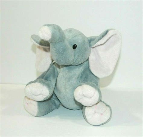 Ty Pluffies Winks Grey Elephant 8 Plush Stuffed Infant Baby Lovey 2015
