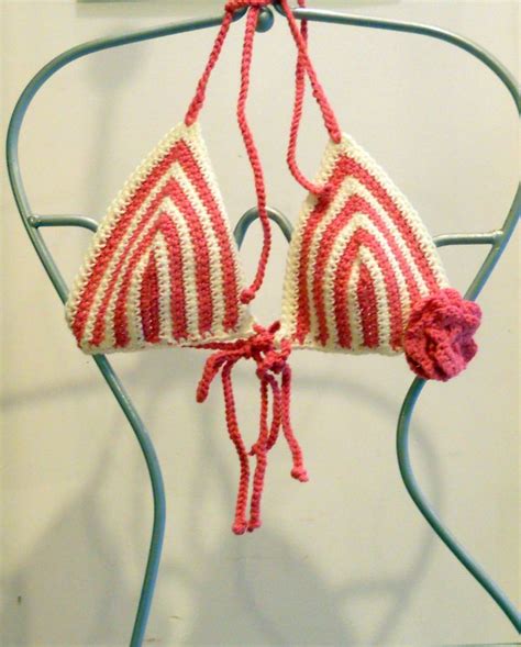 Bikini Toppink Bikini Topwhite Crochet Bralettecrochet Bikini Top