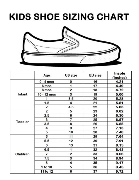8 Images Gap Kids Shoe Size Chart And Description - Alqu Blog