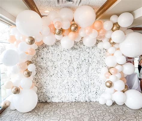 Flower Wall Backdrop With Balloon Garland Prom Balloons Wedding