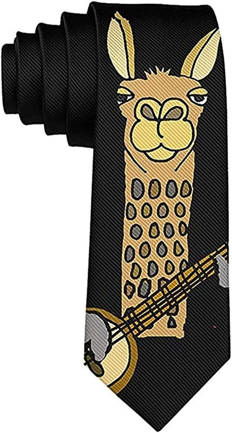 Tie Funny Neckties Donkey Play Guitar Fashion Wide Novelty Neck Ties