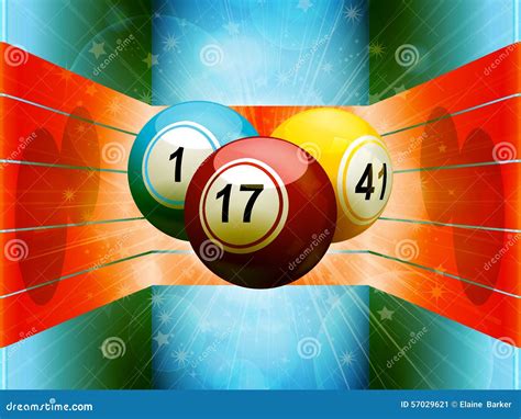 Bingo Balls In Colourful 3d Environment Stock Illustration