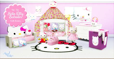 My Sims 4 Blog Ts3 Hello Kitty Bedroom Set Conversion By Miguel
