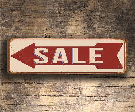 Sign | Directional Sale Sign | Sale Sign with Arrow in 2020 | For sale sign, Yard sale signs, Signs