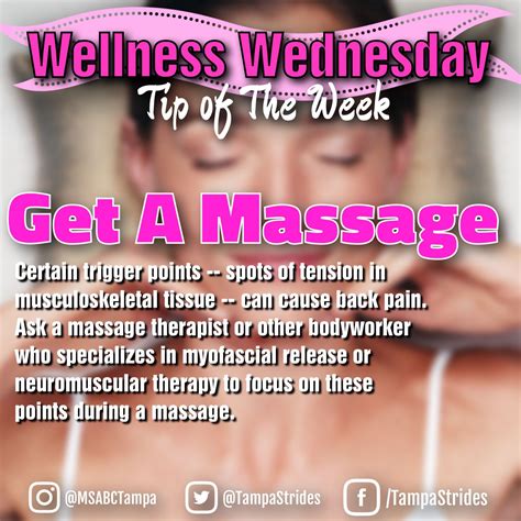 Wellness Wednesday Get A Massage Health And Wellness Quotes