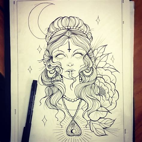 Outline Neo Traditional Tattoo Designs