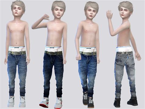 Mclaynesims New Movement Faded Jeans Sims 4 Male Clot
