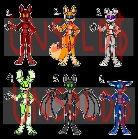 FNAF animatronic adoptables batch | Etsy