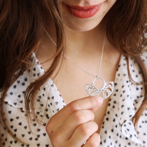 Sterling Silver Moon Phase Necklace By Eclectic Eccentricity