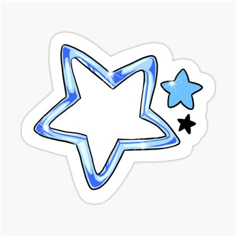 Metal Y2k Star Blue Sticker For Sale By Gross Girl99 Redbubble