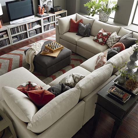 Beckham U Shaped Sectional Livingroom Layout Living Room Sectional
