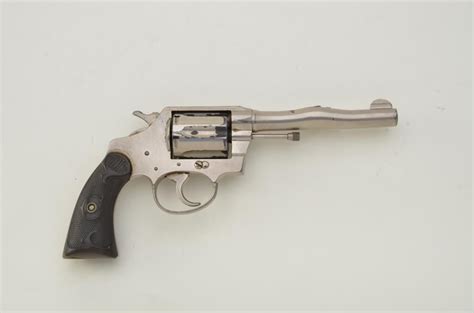 Colt Police Positive 32 20 Caliber Double Action Revolver Nickel Plated With 5” Barrel Serial Num