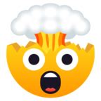 Exploding Head in 2021 | Shocked face, Emoji, Mind blown png image