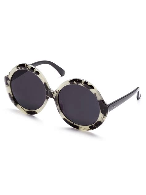 Black And White Frame Round Design Sunglasses Sheinsheinside