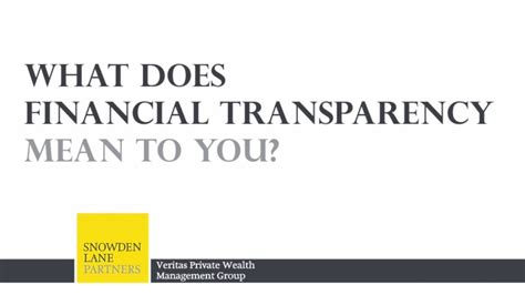 What Does Financial Transparency Mean To You Youtube