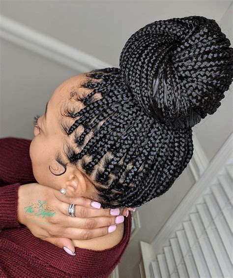 20 Braided Buns For Black Hair For Immediate Inspiration Belletag