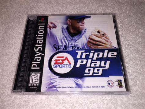 Triple Play 99 Sony Playstation 1 1998 Ps1 Black Label Complete Vr