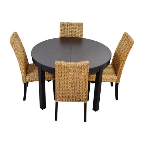 Ships from and sold by bostonfirst. 66% OFF - Macy's & IKEA Round Black Dining Table Set with ...