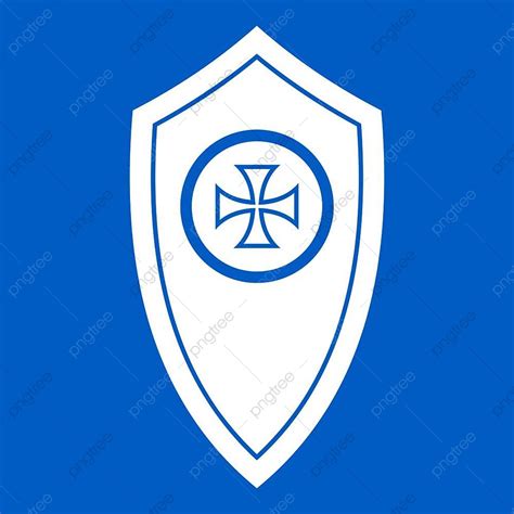 Blue Shield Vector Design Images Shield Icon White Isolated On Blue