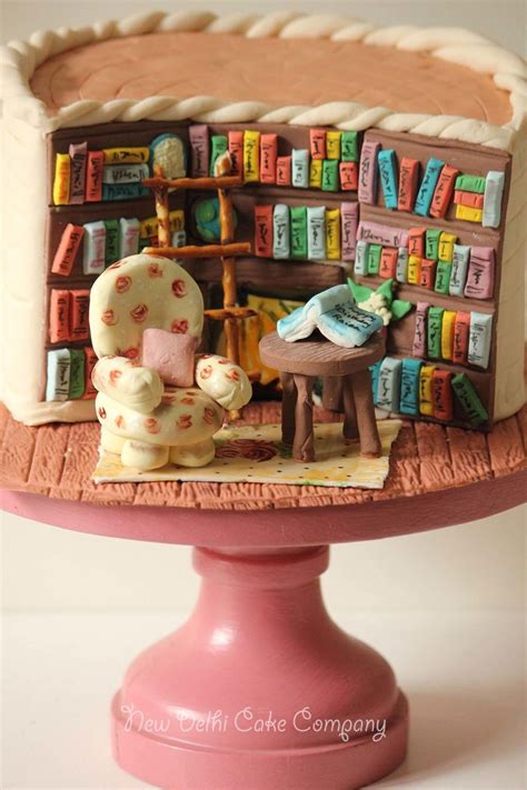 Inspired By The Very Talented Kathy Knaus Made A Library Cake For My