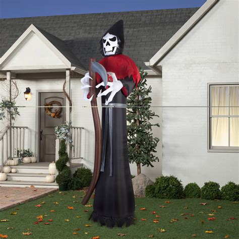 Animated Grim Reaper Halloween Inflatable Tr