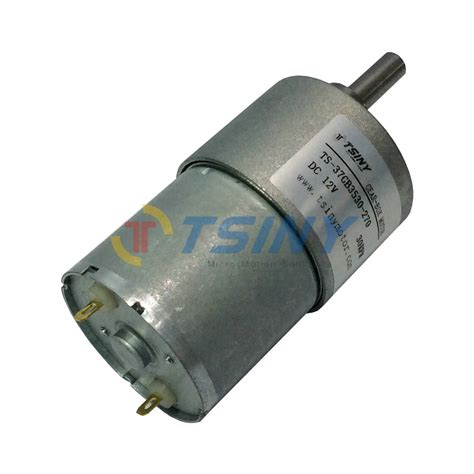 Permanent Magnet Dc Drive Gear Motor 12v Low Rpm 30rpm 37mm With
