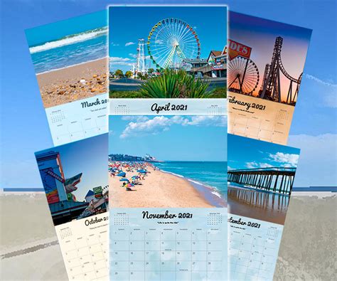 Ocean City Maryland Md 2021 Wall Calendar Beach Day Ts And More