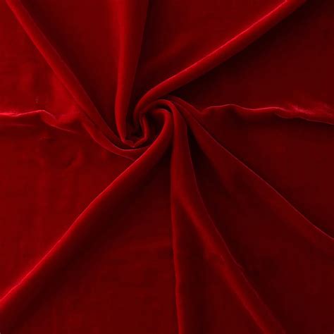 Wholesale Venus Luxe Silk Velvet Fabric Red 25 Yard Bolt Fabric Direct