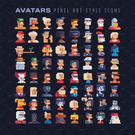 Avatars Pixel Pixel Art Pixel Art Design Pixel Characters