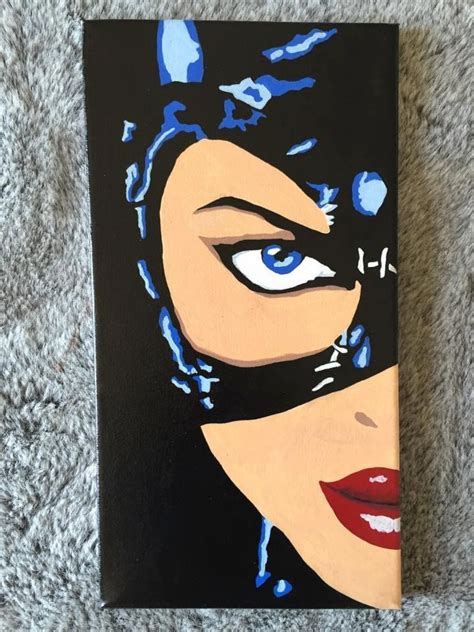 Michelle Pfeiffer Catwoman Hand Painted Pop Art Canvas Etsy Pop Art