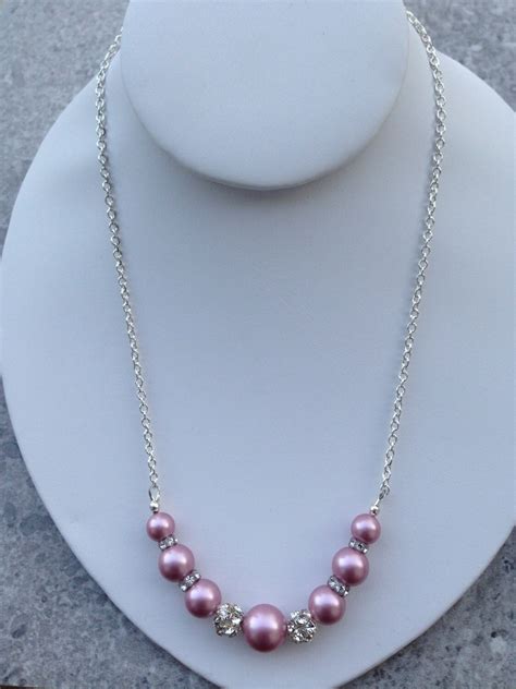 Brittany Bridal Jewelry Pearl Bridal Necklace Bridesmaid Etsy