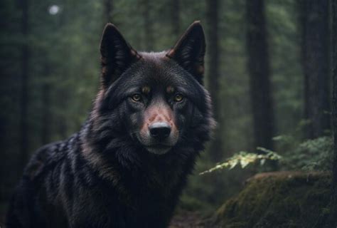 Premium Ai Image Wild Wolf Portrait