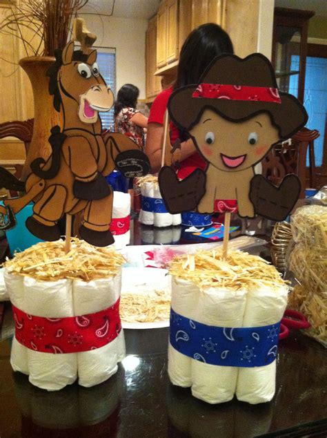 Western Baby Shower My Table Centerpieces For My Baby Shower Cowboy