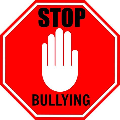 Stop Bullying Sign Clipart Best